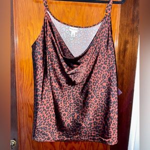 Ava Viv Cheetah Tank with Scoop Neck